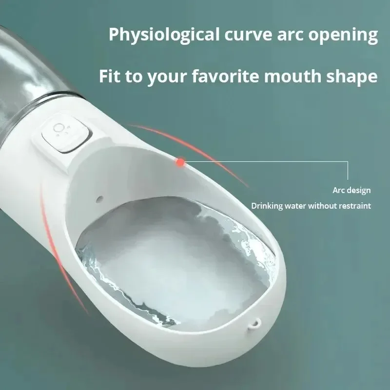 Botella de agua de viaje para mascotas a prueba de fugas de 300ML, diseño mejorado con sello, cuenco portátil para perros/gatos, uso para caminar al aire libre