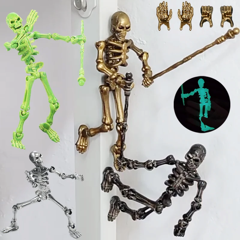 Figura esqueleto Medieval articulada – Decoración de escritorio collectionable - imagen 2