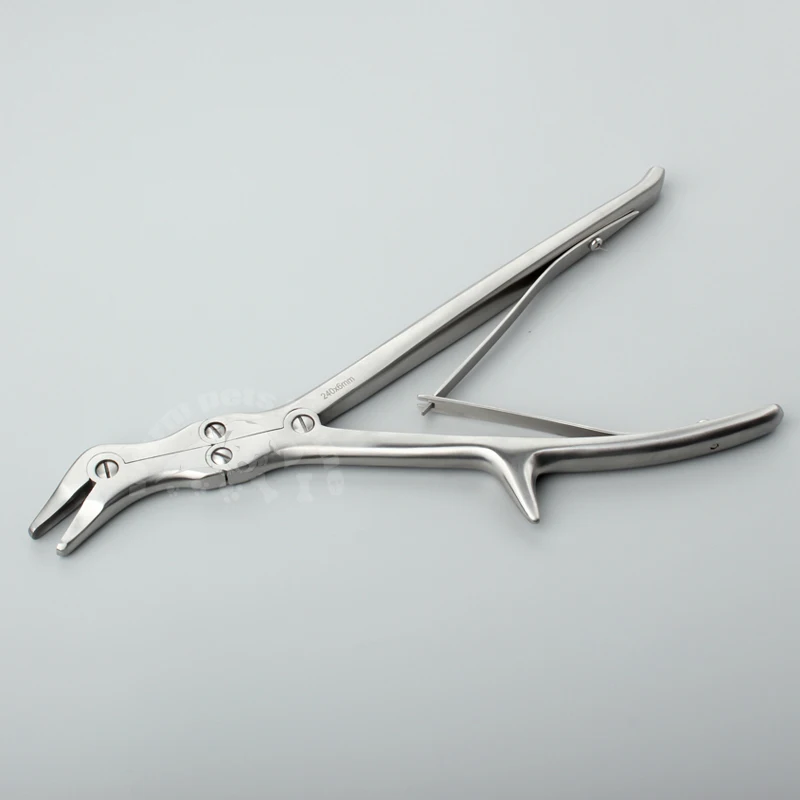 Rongeur médico de doble articulación, acero inoxidable, doble acción, hueso, 180mm, 240mm, instrumentos ortopédicos veterinarios - imagen 3