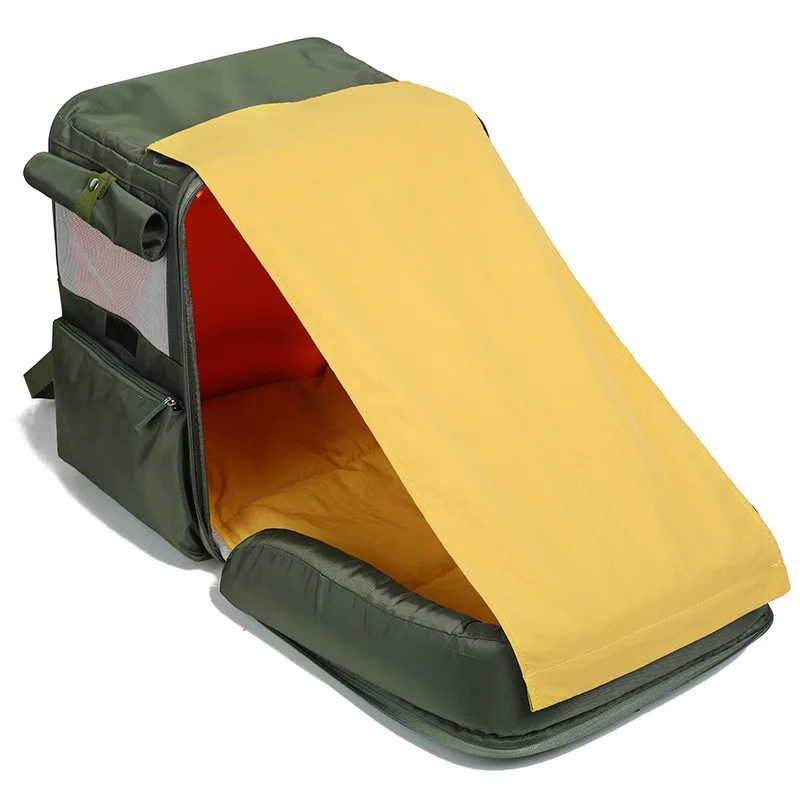 Mochila Premium para mascotas al aire libre, transpirable, cómoda, nido para gatos, bolsa para mascotas, tienda integrada, bolsa plegable portátil para gatos - imagen 5