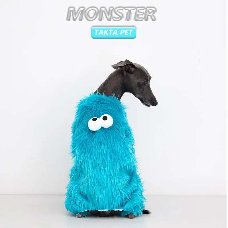 Ropa bonita de moda para perros, disfraz de perro de fiesta de monstruo de peluche de galgo italiano para Whipbit Bedlington, medios pequeños, perros grandes - imagen 3