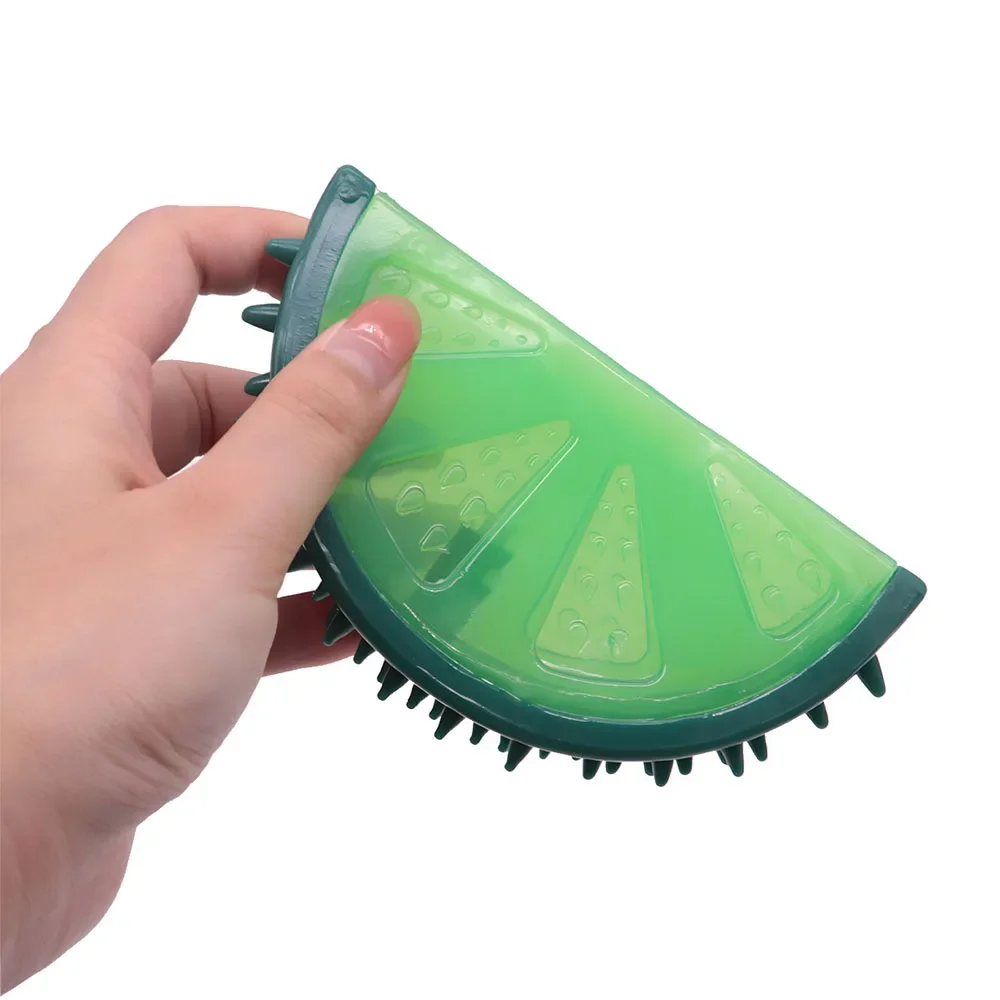 Juguete masticable chirriante de frutas: juguete dental TPR no tóxico para masticadores agresivos - formas lindas resistentes a mordeduras con cámaras duales - imagen 5