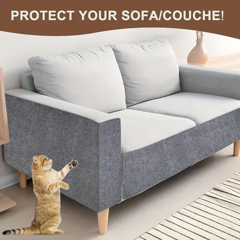 Protector de sofá para gatos – Alfombrilla rascadora autoadhesiva - imagen 5