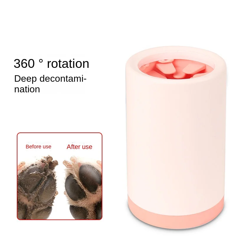 Taza limpiadora de pies para mascotas, taza suave de silicona para pies, cubo para limpieza de pies de gato, limpiador de patas de perro, limpiador Manual de lavado rápido de pies - imagen 4