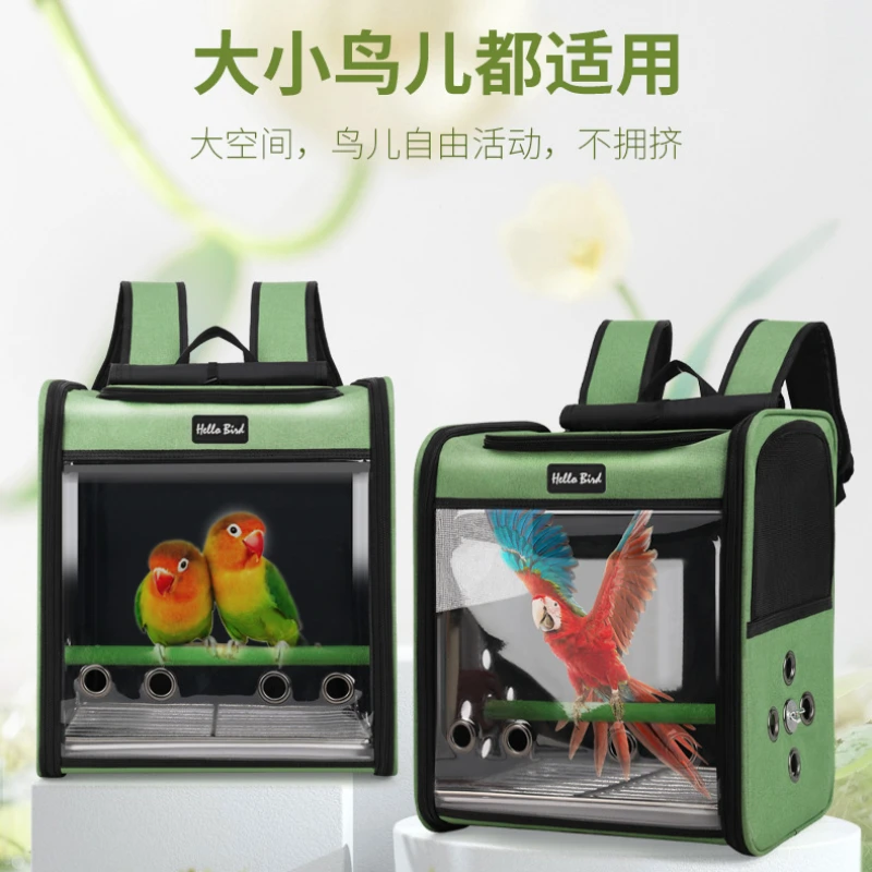 Mochila transportín transpirable para loros, periquitos y cacatúas - imagen 3