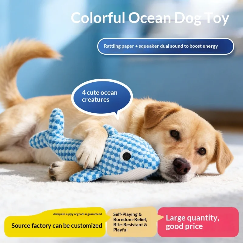 Juguete para mascotas con sonido arrugado para juego propio, a prueba de masticar, limpieza de dientes chirriantes, alivio del aburrimiento, compañero interactivo divertido