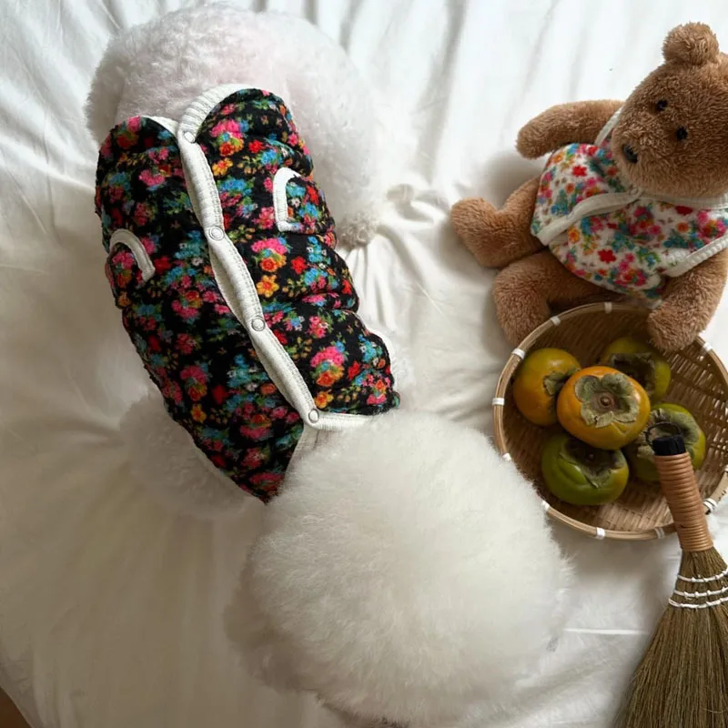 Abrigo cálido de invierno para perros, ropa interior de lana en blanco y negro, disfraz sin mangas para perros pequeños, chaqueta chaleco para mascotas Chihuahua Yorks - imagen 5