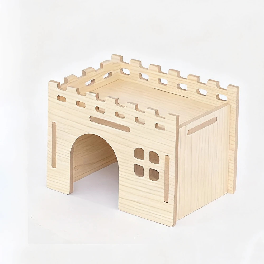 Conjunto de madera para hámster con escondite, plataforma y escalera - imagen 3