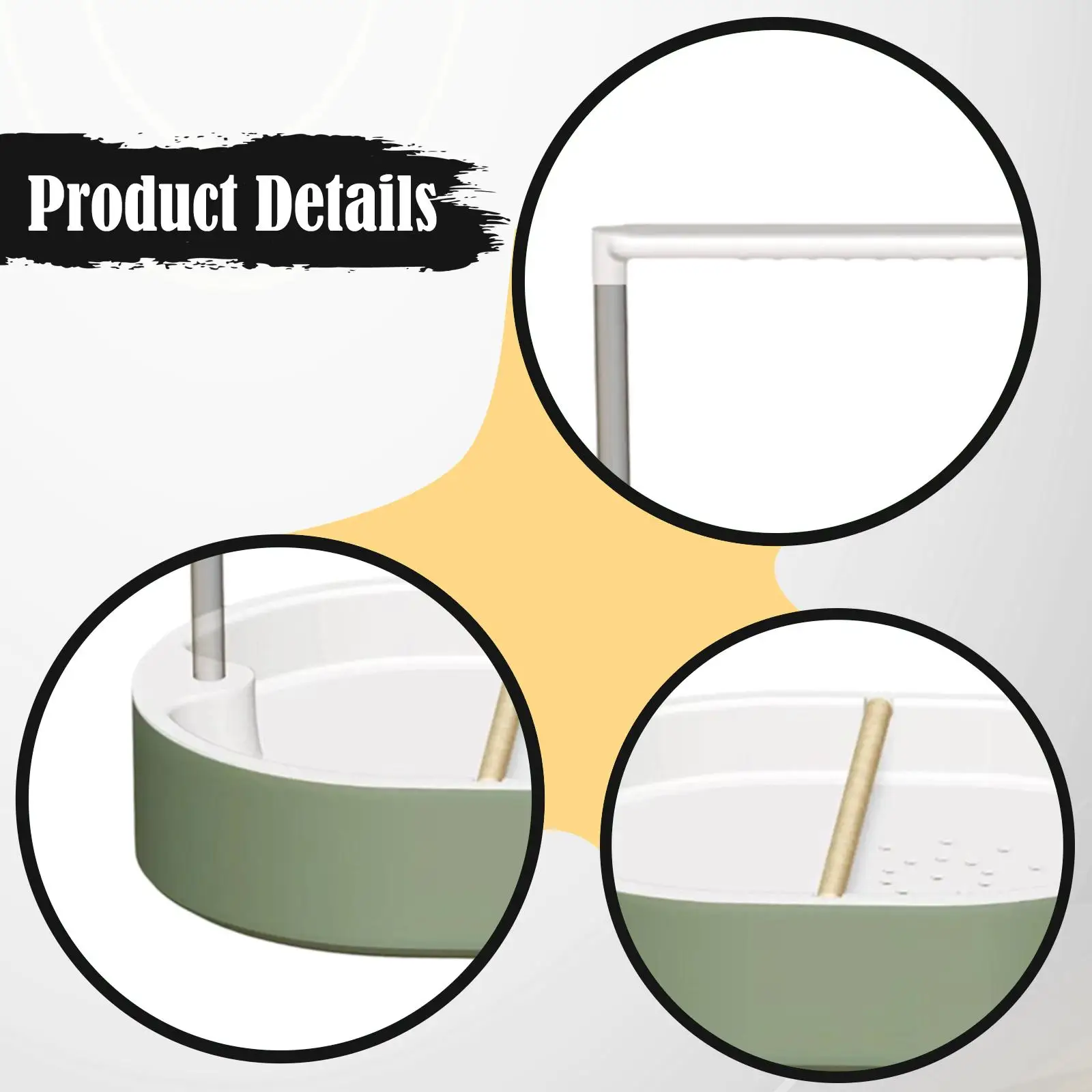 Automatic Bird Bathtub Lightweight Easy to Install Parrot Bath Shower,Bathing,Pet Bath Toy for Medium Birds,Cockatiel Parakeet