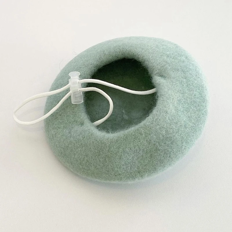 Ins sombrero de lana de pintor para perro y gato, Boina de Color sólido, Mini sombreros de foto decorativos para cachorro, sombrero de diseñador de lujo conmemorativo de Navidad - imagen 5