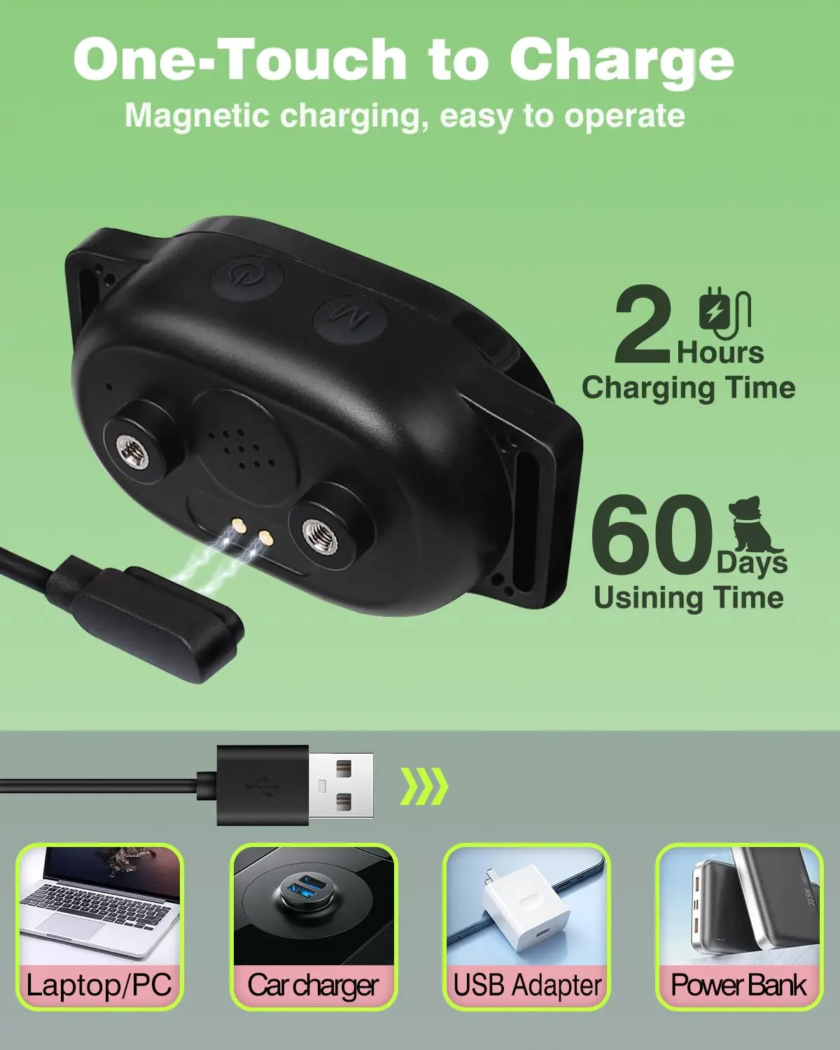 Collar de perro antiladridos automático inteligente pantalla Digital HD tapón de ladridos recargable para dejar de ladrar Collar impermeable IP67 para perro