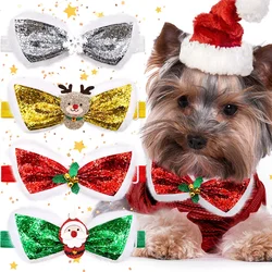 Pajarita navideña elástica para perros pequeños y medianos - festiva