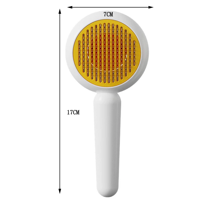 Peine para gatos, cepillo de belleza para eliminación de piel, cepillo autolimpiante de pelo largo, accesorios para perros y gatos, herramienta de aseo para quitar piel flotante