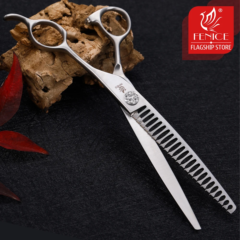Fenice-Tijeras profesionales de acero vg10 para el cuidado de perros y mascotas, tijeras de adelgazamiento, tasa de adelgazamiento de 7,5 y 75%, 80% pulgadas, Japón - imagen 4