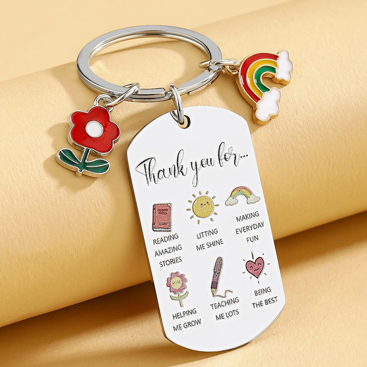 1 unidad de regalos de agradecimiento para profesores, llavero para mujer, bonito regalo de agradecimiento para profesores, regalo de Acción de Gracias, regalo del Día de San Valentín - imagen 3