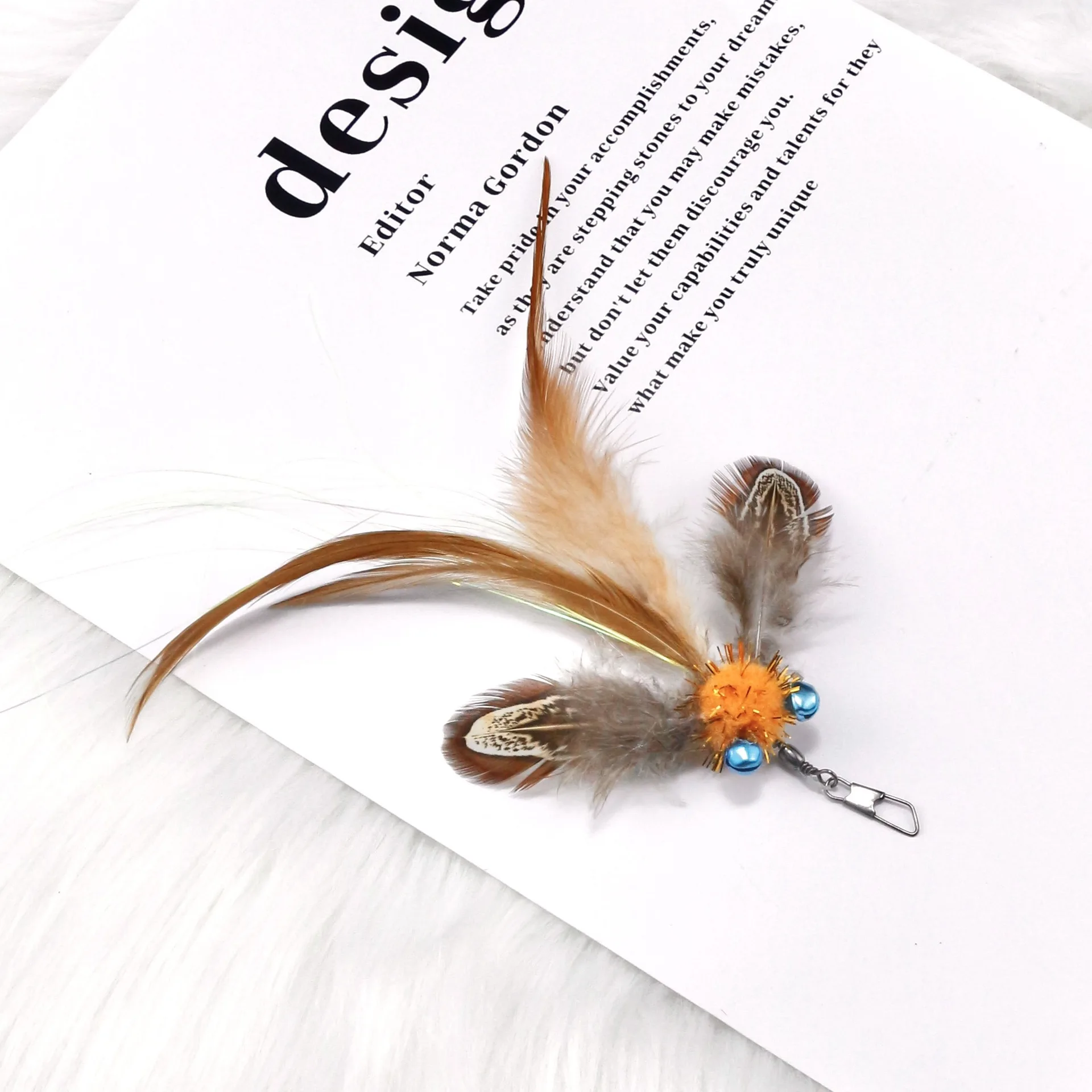 Cazador con plumas para gatos – Set de 3 unidades - imagen 4