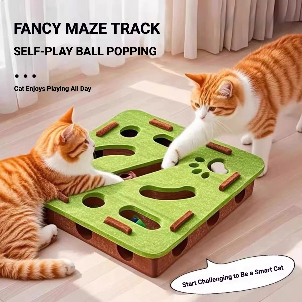 Rompecabezas para gatos: caja de juego con bolas extraíbles - imagen 5