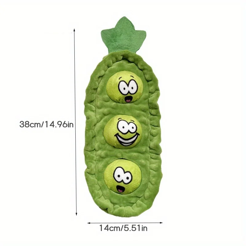 Juguetes interactivos para olfatear perros de peluche, juguetes de guisante para mascotas para perros pequeños y medianos, rompecabezas resistente a mordeduras, juguete chirriante para cachorros, accesorios para perros