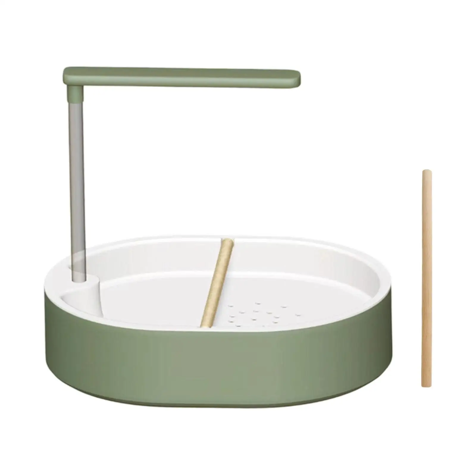 Parrot Bathtub Automatic Bird Bath with Perch and Pump Indoor Shower Cage Accessories for Cockatiel Mynah