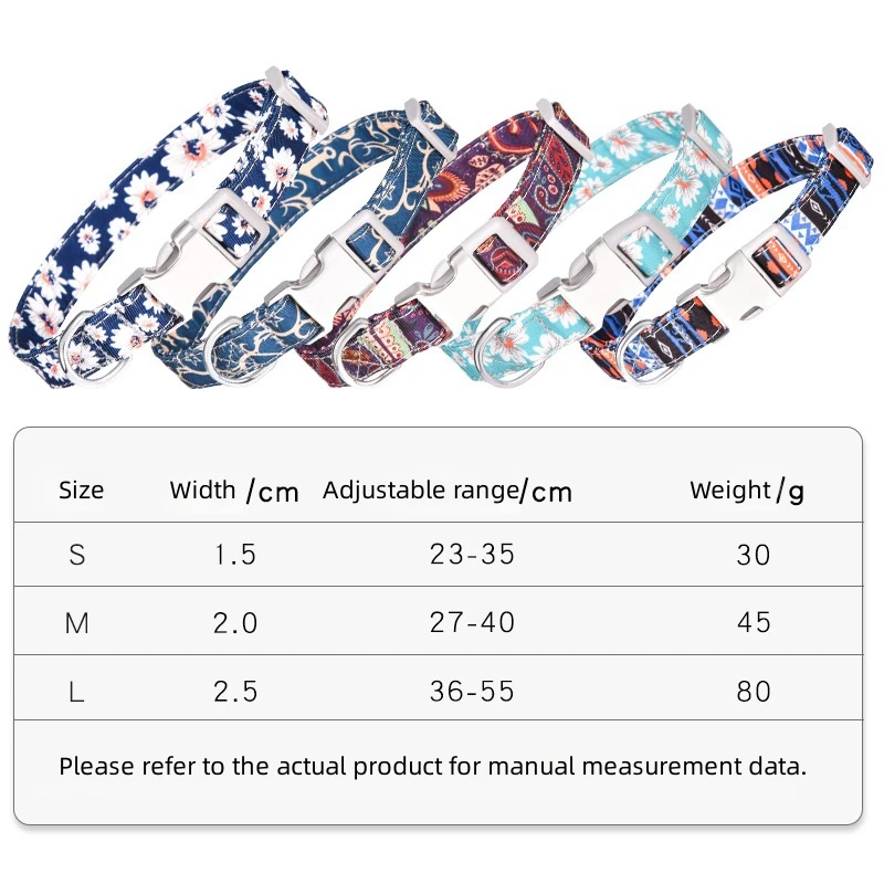 Collar de perro con hebilla de acero inoxidable, correas dobles suaves ajustables, Collar de perro duradero de Color aleatorio - imagen 3