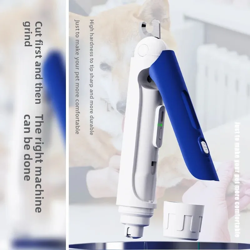 Cortauñas para mascotas, sacapuntas eléctrico para uñas, juego 2 en 1, cortaúñas para perros y gatos, suministros de limpieza, productos para mascotas - imagen 4