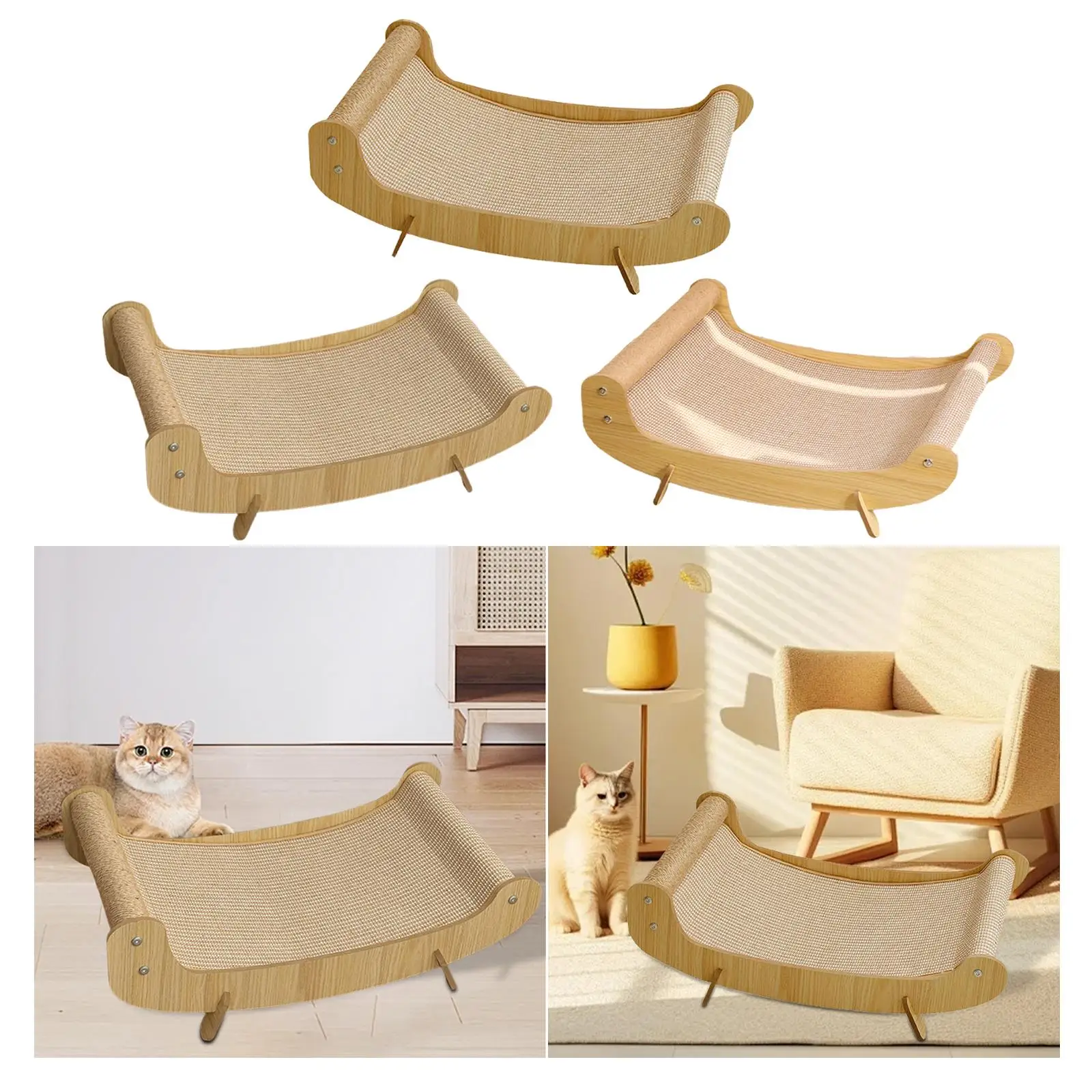 Cat Scratcher Pad Scratching Lounge Bed Pet Lounger Training Toy for Cats to Grind Paws