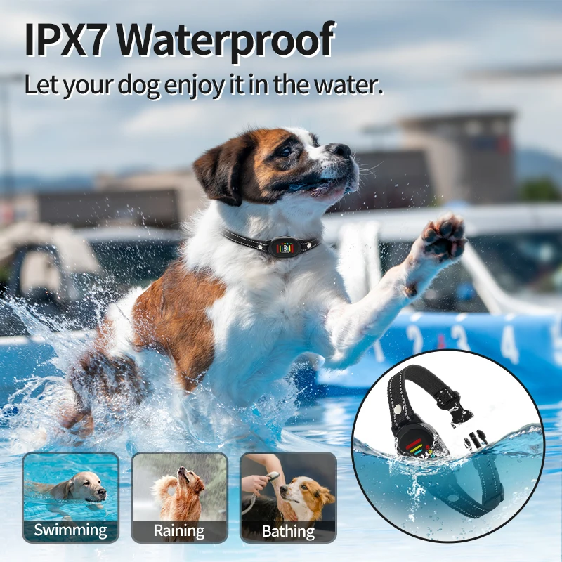 Collar de perro antiladridos automático inteligente tipo C recargable choque vibración parada Collar de entrenamiento de perro perros de todas las tallas - imagen 4