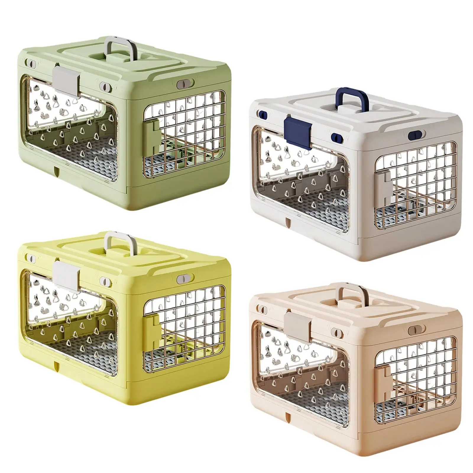 Jaula de viaje plegable resistente transparente para perros y gatos - imagen 2