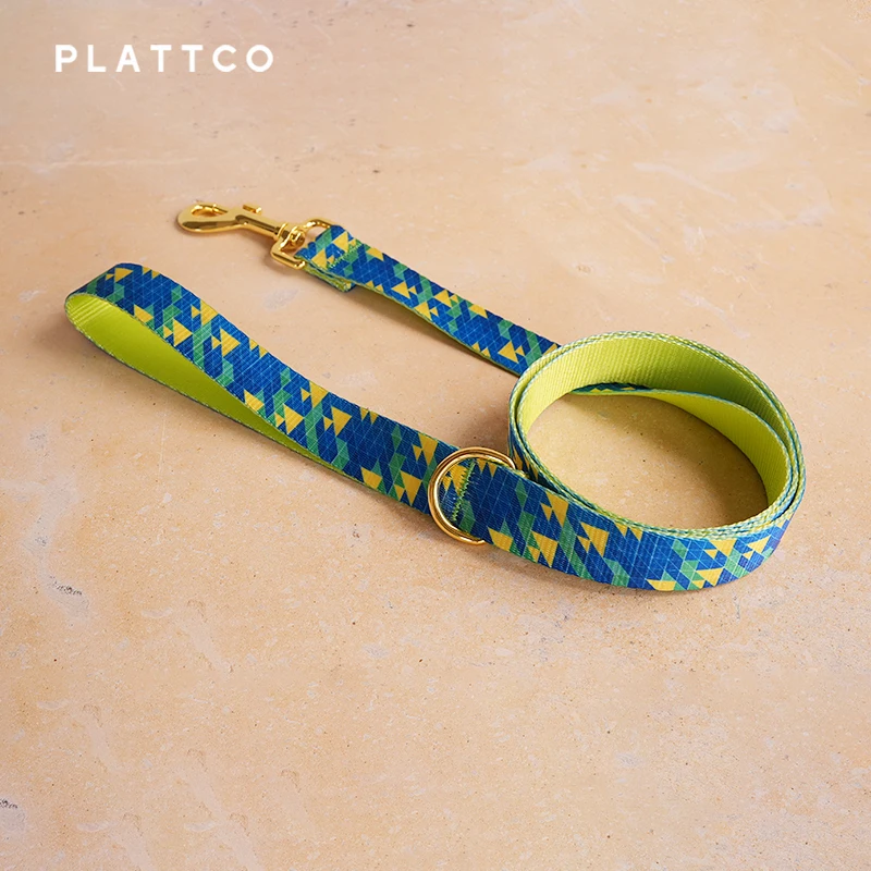 PLATTCO conjunto de perro de diseño único estampado SUNSET SEA patrón y hebilla dorada de alta calidad tamaño 5 PDC309YG&PDL309YG&PBT365 - imagen 4