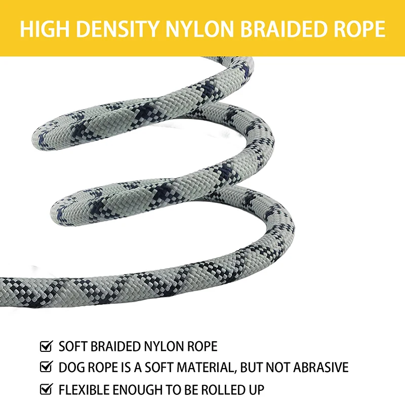 Benepaw-Correa antideslizante 2 en 1 para perros pequeños, medianos y grandes, correa de entrenamiento con mango acolchado ajustable, cuerda reflectante de plomo para cachorros - imagen 5