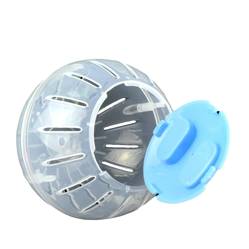 Cinta de correr translúcida esférica para hámster, juguete divertido para mascotas, bola de plástico duradera, diámetro de 10-14,5 CM - imagen 4