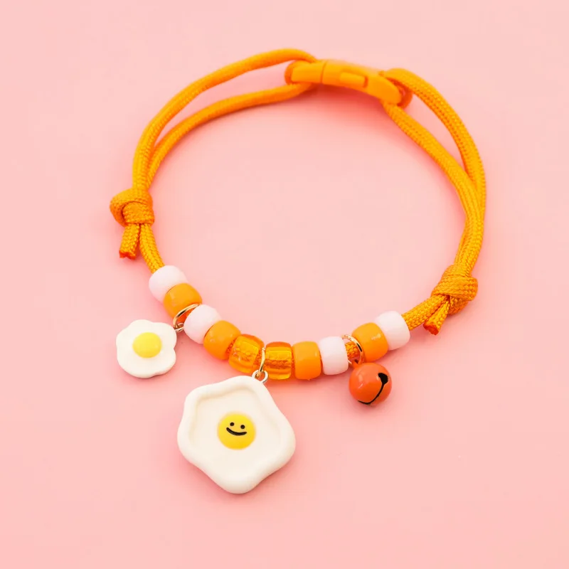 Collar de punto suave para mascotas con campana y colgantes, Collar ajustable para perros y gatos, Collar reutilizable para mascotas, suministros para mascotas - imagen 5