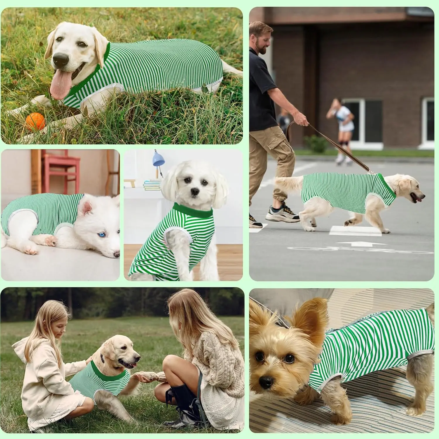 Traje de recuperación para perros, camisa de recuperación de heridas abdominales para perros medianos y grandes, mono antilamer para mascotas después de la cirugía - imagen 4