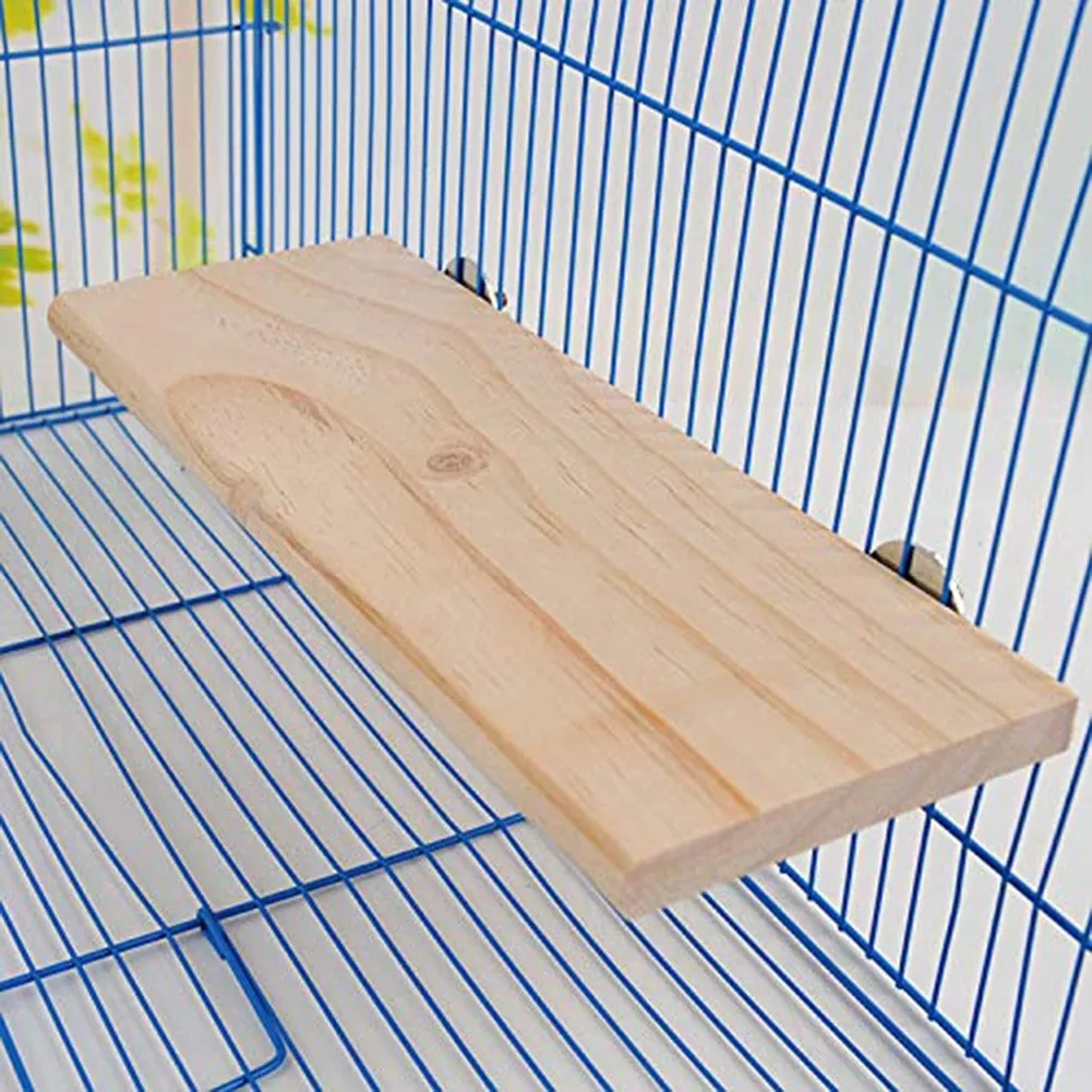 Plataforma de salto de madera para mascotas, juguetes para pájaros, gerbils, ratones, estante para loros, trampolín para hámster, perchas, moler patas, accesorios para jaulas limpias - imagen 2