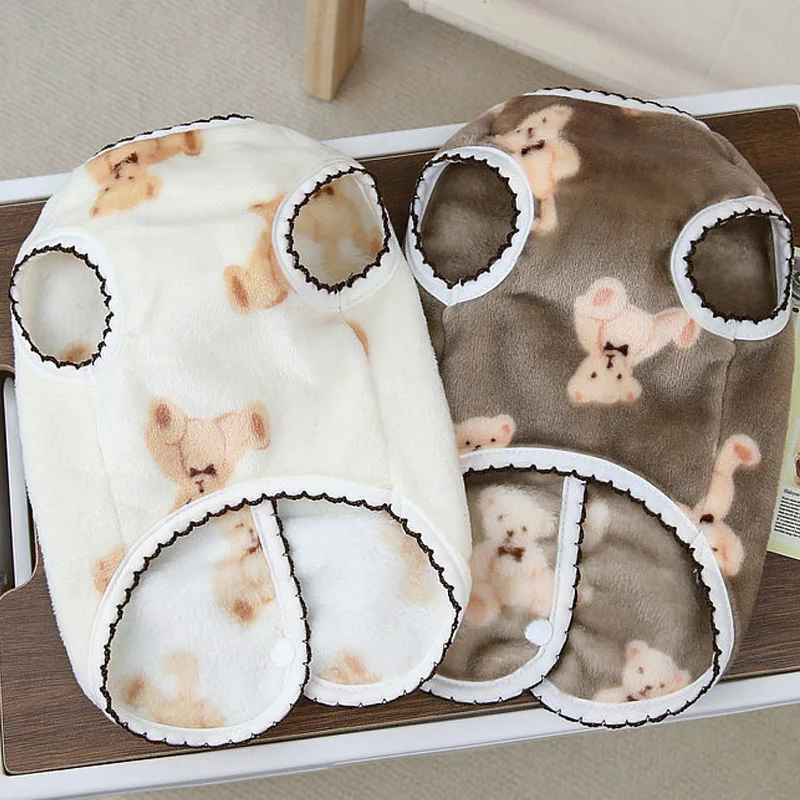 Ropa cálida de invierno para perros, ropa blanca sin mangas, abrigo de lana para perros pequeños, disfraz de perro salchicha Chiwawa, chaleco para cachorros, chaqueta, trajes - imagen 2