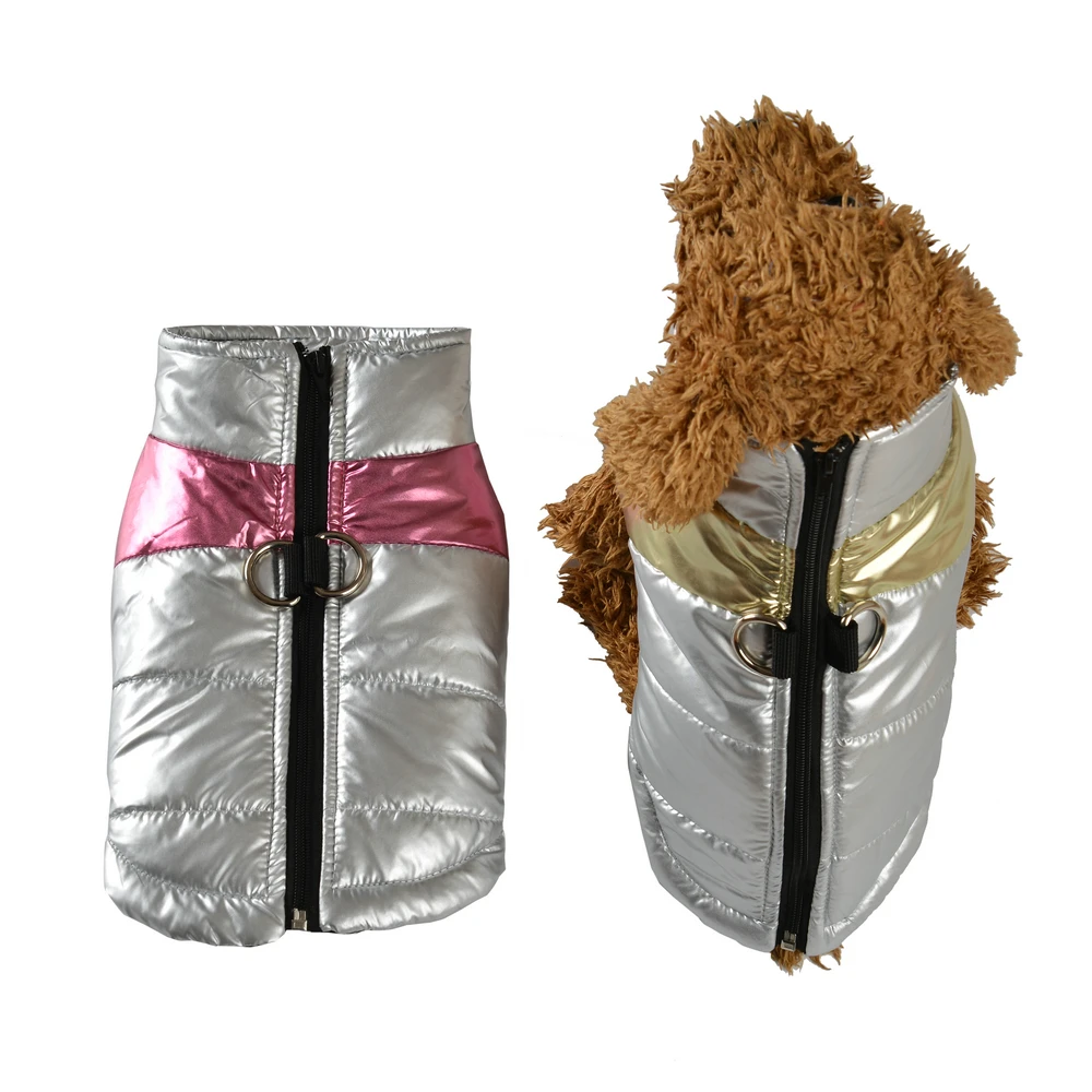 Ropa de invierno para perros pequeños, abrigo para gatos, chaleco impermeable para cachorros, chaqueta con anillo en D, trajes de Bulldog Francés para Chihuahua, disfraz para mascotas - imagen 2