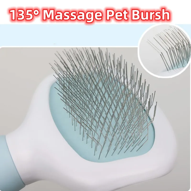 Cepillo de acero inoxidable para perros, peine de pelo de gato, peines de apertura de nudo de pelo, productos para mascotas - imagen 5