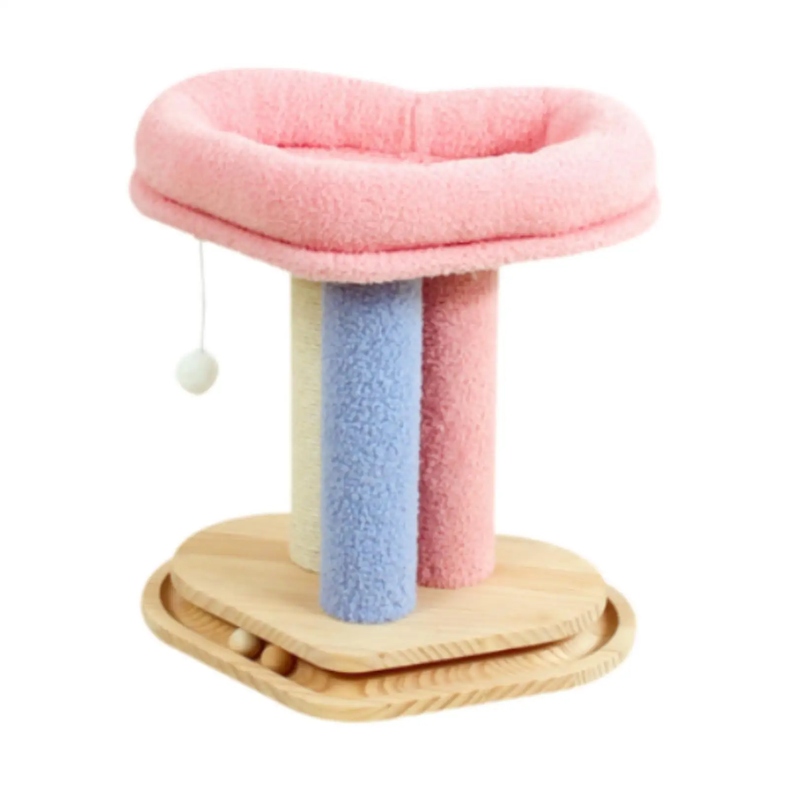 Cat Scratch Post Kitten Scratch Wooden Play Condo House Furniture Protection