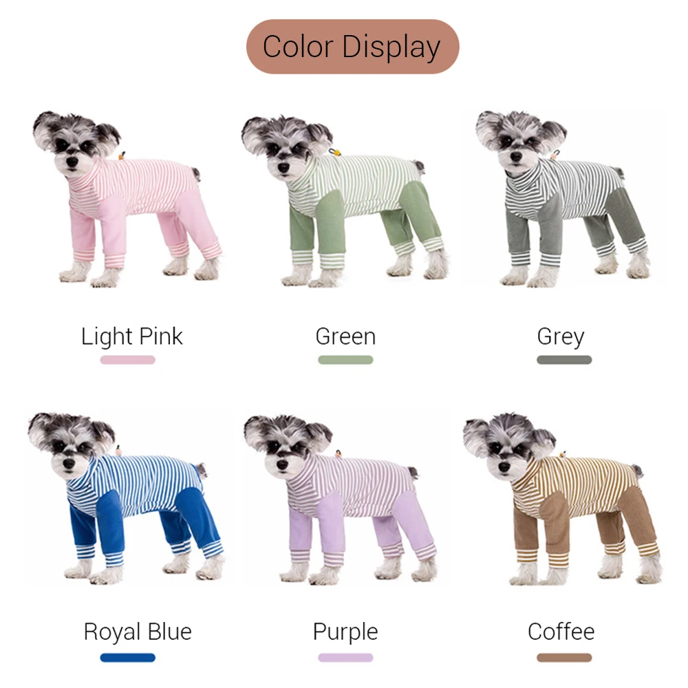 Mono perro invierno a rayas cálido de algodón para cuatro patas - imagen 4