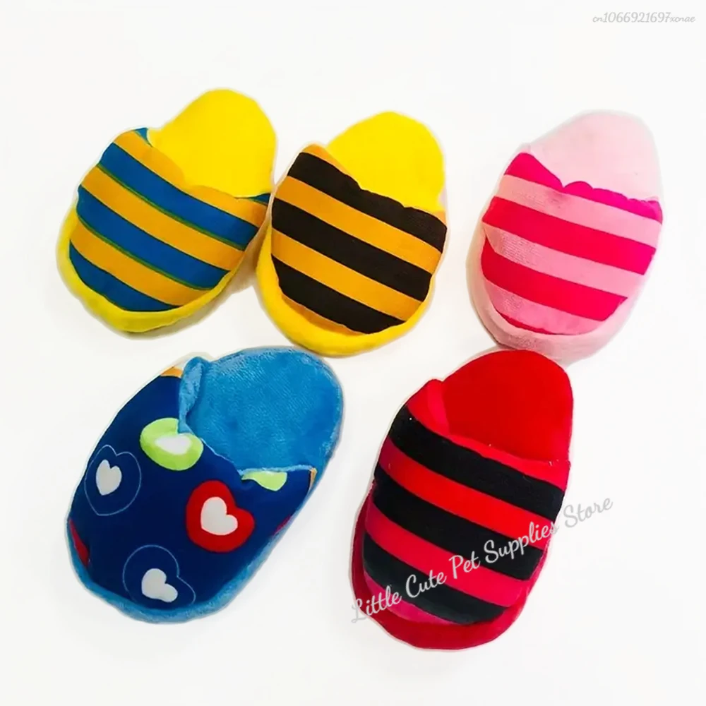 Zapatillas lindas de algodón PP de felpa, juguetes para mascotas, juego para perros, alivia el aburrimiento, moler los dientes y limpiar los dientes - imagen 5
