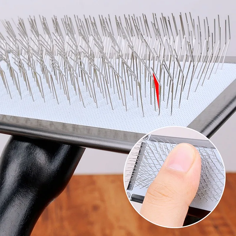 Cepillo de grooming madera para perros pelo largo y gatos - imagen 3