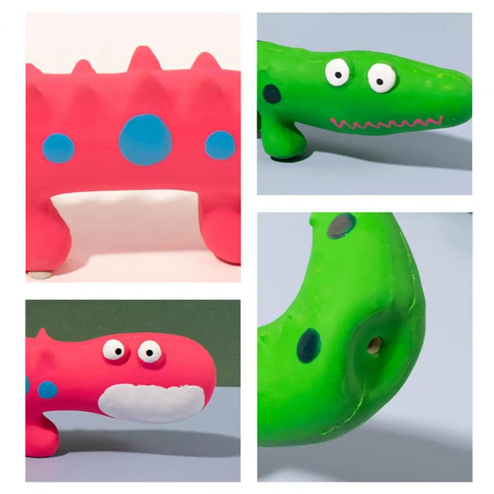 Juguete chirriante para mascotas de 24cm, látex resistente a mordeduras, buena dureza con efecto de sonido, forma de lagarto de dibujos animados, juguete para masticar perros, suministros para mascotas - imagen 4