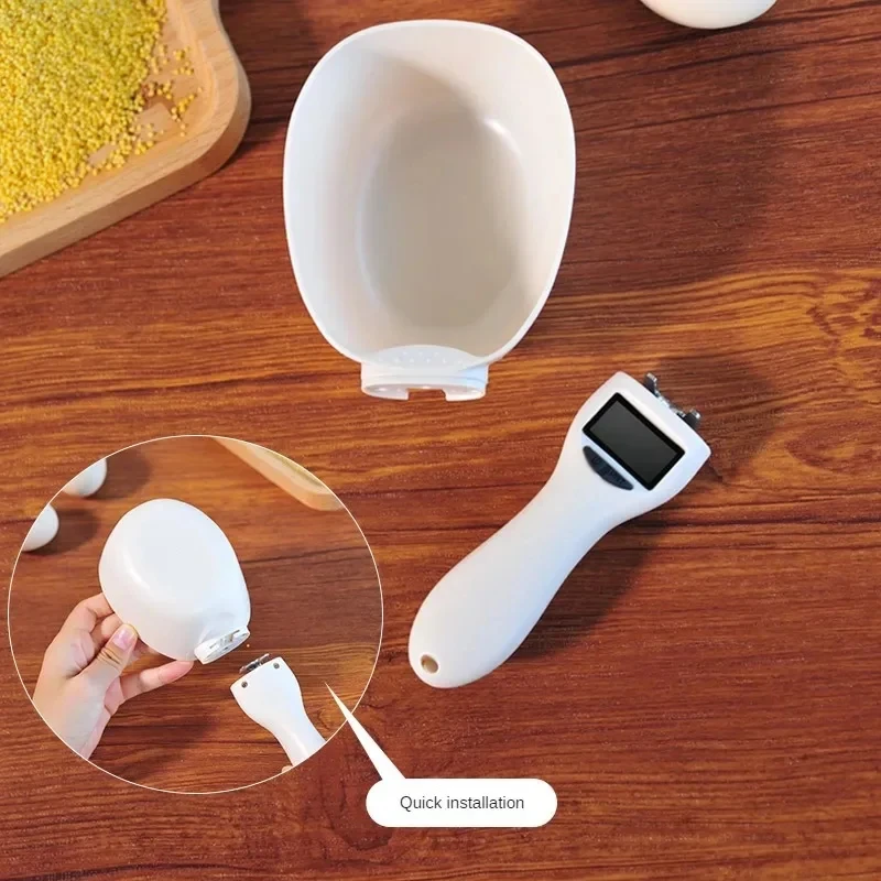 Cuchara medidora de alimentos para mascotas, taza medidora electrónica de comida para perros y gatos, báscula Digital para cuchara, báscula de comida de cocina con pantalla LED - imagen 2