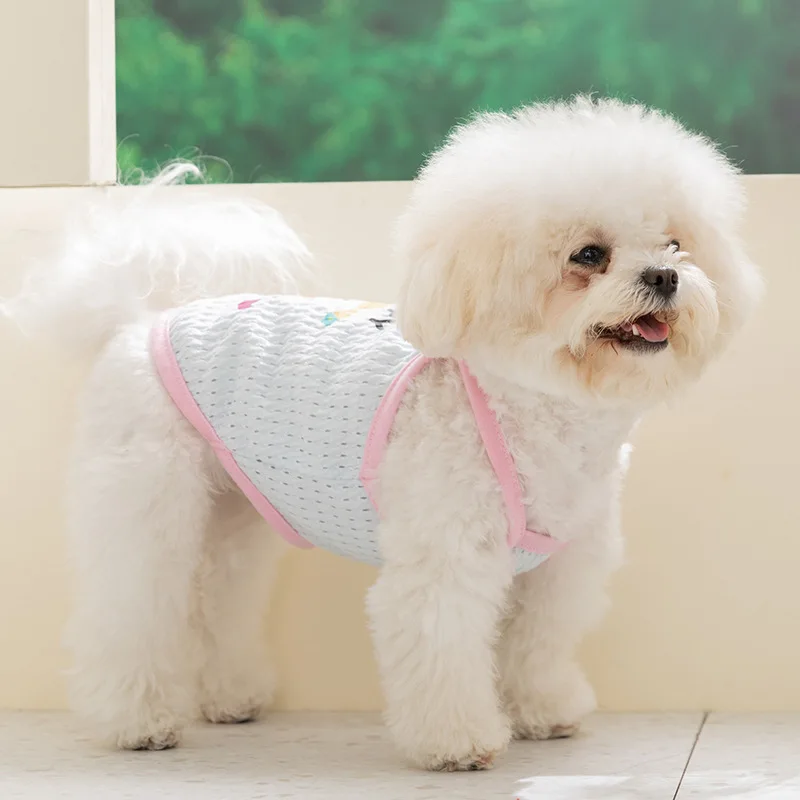 Chaleco verano suave para perro Bichón – Camiseta manga corta - imagen 4