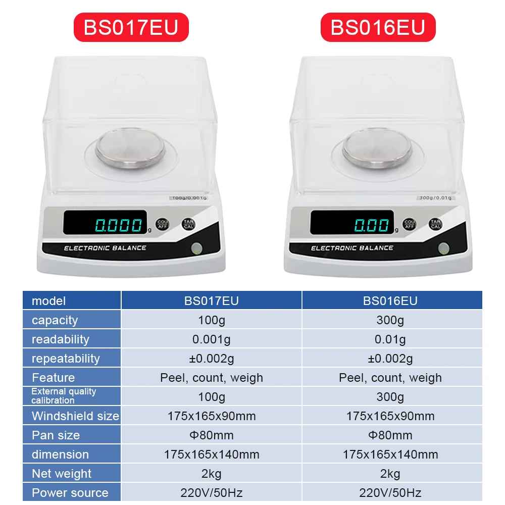 Báscula de balanza con pantalla Digital 300g/0,01g 100g/0,001g 600g/0,01g 2kg/0,01g balanza electrónica de alta precisión para laboratorio - imagen 2