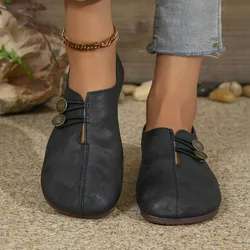 Zapatillas cómodas para mujer – Suela suave, cierre decorativo y fácil poner