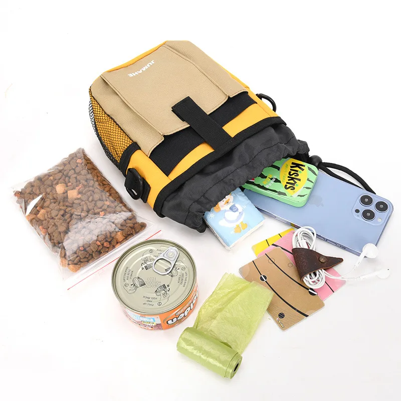 Bolsa portátil para entrenamiento de perros, riñonera de gran capacidad para recompensa de mascotas, bolsa multifuncional para aperitivos para cachorros con dispensador de bolsas de basura - imagen 3