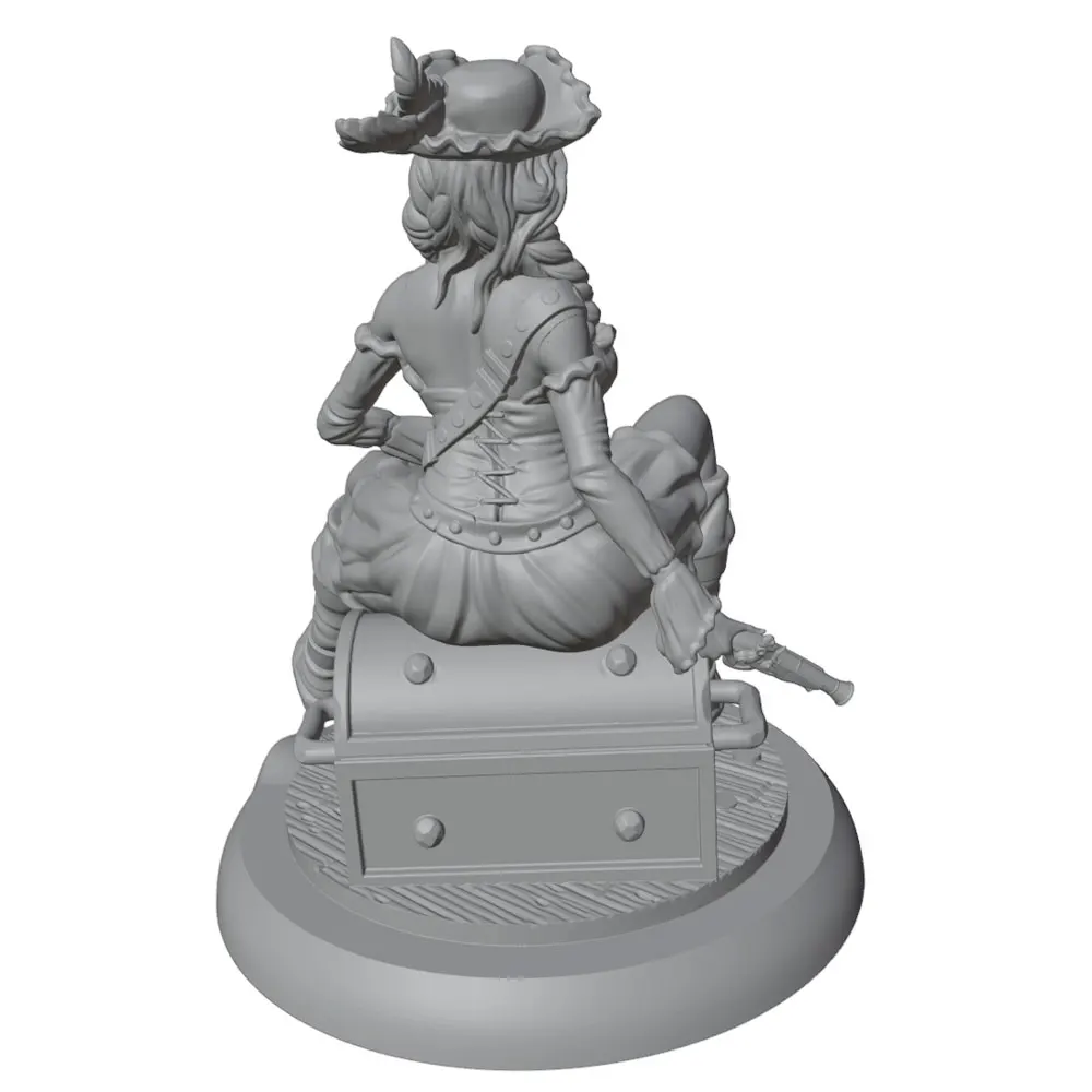 Figura pirata cofre tesoro – coleccionable para fans de gatos y perros - imagen 4