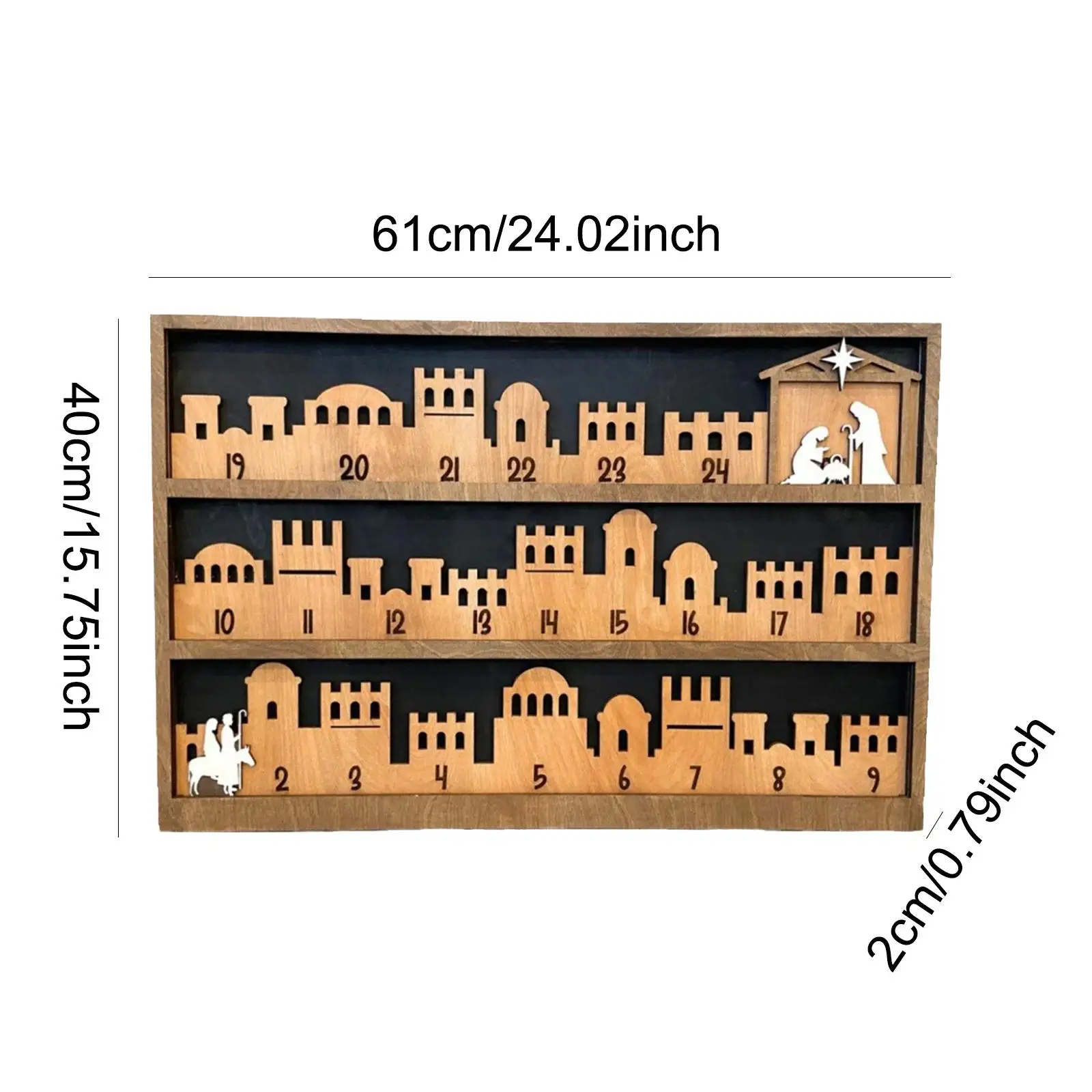 Christmas Vacation Advent Calendar Home Decor Nativity Advent Calendar 2024 for Holiday Birthday Xmas Festival Family Friends