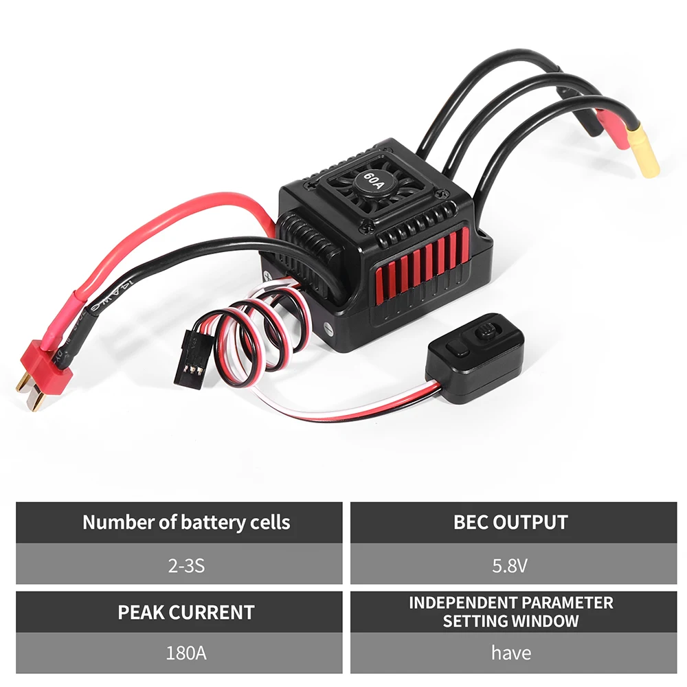 ESC brushless impermeable con enchufe XT60 para coches RC - imagen 4